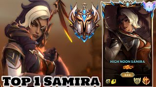 Wild Rift Samira  Top 1 Samira Gameplay Rank Challenger [upl. by Iva]