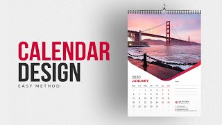 Calendar Design 2022  How to Make Calendar In Illustrator Tutorial  Create Wall Calendar  MH [upl. by Yrruc473]