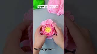 Flower design with crochet shortvideo crochet wool shortsviral handmade knitting craft [upl. by Burke]