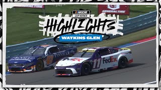 Denny Hamlin and Ryan Blaney involved in multicar wreck on Lap 1  NASCAR [upl. by Harri]