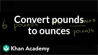 Converting pounds to ounces  Ratios proportions units and rates  PreAlgebra  Khan Academy [upl. by Ambrose]