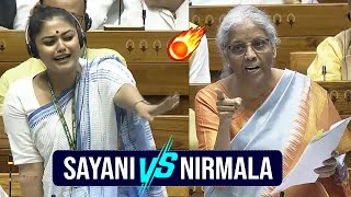 Sayani Ghosh vs Nirmala Seetharaman War of Words In Lok Sabha  Parliament Sessions  News Buzz [upl. by Pugh37]