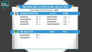 Mildura East CC 1sts v Gol Gol CC 1sts [upl. by Htezil87]