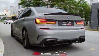 BMW G20 330i B48 FI Exhaust Catless Downpipe  Valvetronic Catback System [upl. by Mohr]