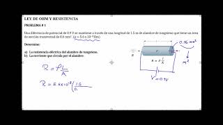 LEY DE OHM  RESISTENCIA 1 [upl. by Hamford12]