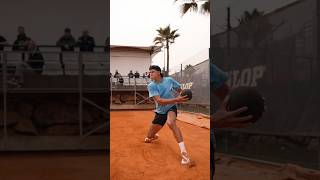 Bringing out all the automatisms about sliding on clay tennisplayer tenniscoach tennis sports [upl. by Akirdnahs]