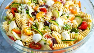 Quick and Easy Pasta Salad Recipe [upl. by Lolande]