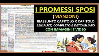 ✅ I PROMESSI SPOSI Riassunto semplice completo e dettagliato capitolo x capitolo  immagini e video [upl. by Lewendal]