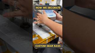 How professionally we decorate custom Gear bags custommerch custombranding screenprinting [upl. by Romola]