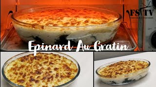 HOW TO MAKE EPINARD AU GRATIN AT HOME RECIPE  SPINACH AU GRATIN  POTATO GRATIN [upl. by Esidnak]