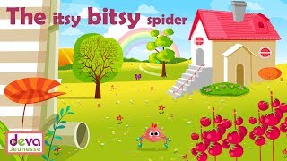 The itsy bitsy Spider Lyrics ⒹⒺⓋⒶ Nursery rhyme for babies [upl. by Ytinirt]