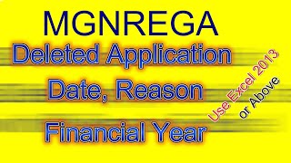 NREGA Deleted Jobcard Applicants list  Applicant Name Deleted Date Financ Year RajanikantaSit [upl. by Anamuj]