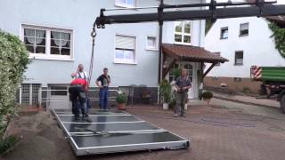 Transport und Montage eines Warmwasser Solarmodul in BruchweilerBärenbach 52014 [upl. by Grizel]