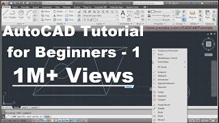 AutoCAD Tutorial for Beginners  Lesson  1 [upl. by Leinto]