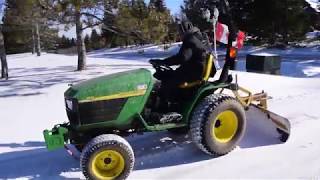 John Deere 4110 Snow Plowing Jan30th2018 [upl. by Gildus]