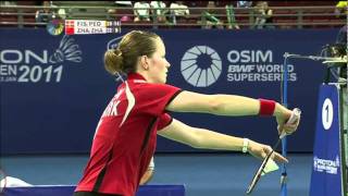 QF  XD  Zhang NZhao Y vs JFischer NielsenCPedersen  2011 Proton Malaysia Open [upl. by Obbard]