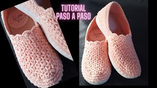 Zapatos tejidos a crochet paso a paso [upl. by Soutor]