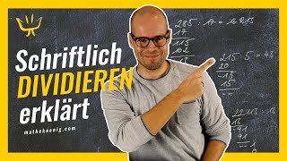 Schriftlich Dividieren mit und ohne Rest erklärt 🤓 mit Beispielaufgaben  Mathekönig [upl. by Nadabus]