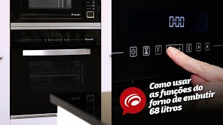 Como usar as funções do forno elétrico de embutir digital Mueller 68l [upl. by Loss558]