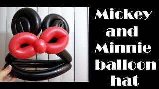 5 Mickey or Minnie Mouse Balloon Hat Tutorial [upl. by Acinoryt309]