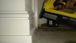 Stanley TRE650 Electric Brad Nailer In Action [upl. by Gildus]