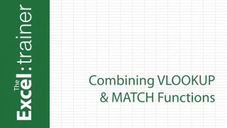 Excel Combining Vlookup and Match Functions [upl. by Adlee]