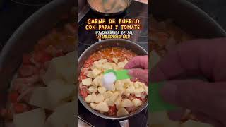 Carne de Puerco con Papas y Tomate  Pork Meat with Potatoes amp Tomato  Shorts [upl. by Ythomit]