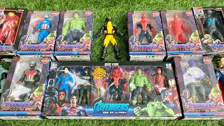 AVENGERS TOYS UNBOXINGASMRAction FiguresMarvels SpiderMan Ironman Hulk Thor Venom Deadpool [upl. by Eelyak]