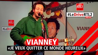 Vianney interprète quotJe Veux Quitter Ce Monde Heureuxquot dans LeDriveRTL2 211223 [upl. by Lauree]