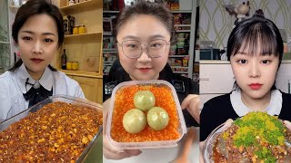 Random mukbang  ASMR TOBIKO EGGS  BIG BITES EXTREMELY SATISFYING CRUNCHY EATING SOUNDS [upl. by Rosalynd]