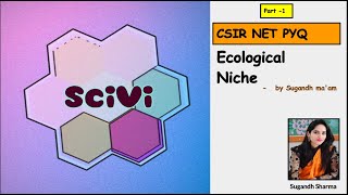 Ecological Niche CSIR NET PYQ  Part1CSIR UGC NET GATE  Life sciences [upl. by Donald]