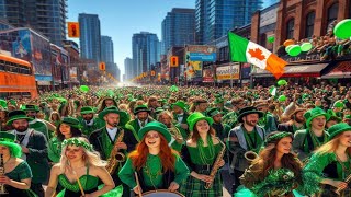 Toronto LIVE St Patricks Day Parade 2024 [upl. by Bissell]