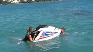 old school stand up jet ski 1986 kawasaki sx 300 bermuda [upl. by Russi]