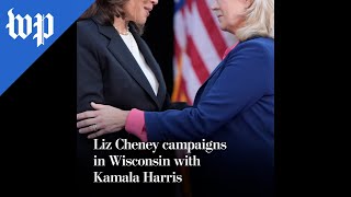 Liz Cheney campaigns in Wisconsin with Kamala Harris [upl. by Wordoow]