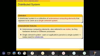 Distributed Computing Lecture 1 [upl. by Raila346]