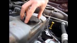 How to top up engine oil shown on Peugeot 206 [upl. by Idnis]