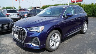 2023 Audi Q3 S Line Premium Plus Navarra Blue  Video Tour with Hunter [upl. by Haididej]