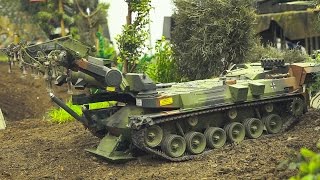 AWESOME RC MODEL DEMINER TANK IN ACTION RC MILITARY MINE CLEARING VEHICLE [upl. by Cristiano]