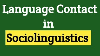 Language contact in Sociolinguistics  Language contact  Language contact in Urdu [upl. by Robbins]