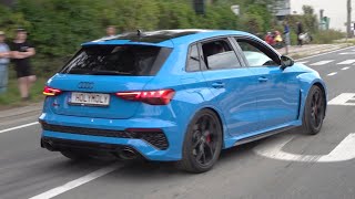 Audi RS3 Sportback 8Y OPF Delete  Exhaust Sounds Accelerations Drag Racing [upl. by Pliam180]