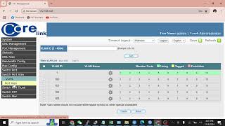 core link olt vlan configure  vlan configuration  core link [upl. by Kikelia]
