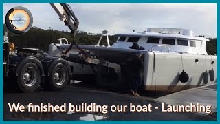 We Finished Building Our Boat  Launching [upl. by Enirahtak]