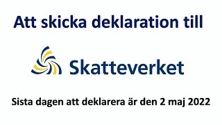 Så här skickar man deklaration till Skatteverket [upl. by Yral]