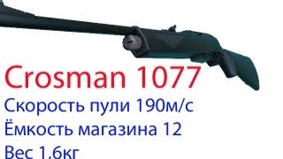 Crosman 1077 Air Rifle video Review shootingКросман 1077 пневматическая винтовка видео обзор [upl. by Lenox]