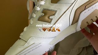 new balance 550’s unboxing 👟🤎📦🧸🍂 [upl. by Osicnarf]