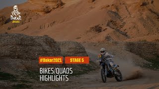 DAKAR2021  Stage 5  Riyadh  Al Qaisumah  BikeQuad Highlights [upl. by Aguayo]