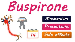 Buspirone Buspar for Anxiety  Uses dose and side effects [upl. by Latsyrd]