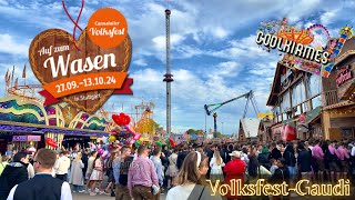 177 Cannstatter Volksfest 2024  Mehr als zwei Millionen Besucher zur Halbzeit  Clip by CoolKirmes [upl. by Hedvige]