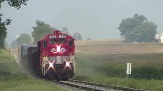 Massive RJ Corman Train On the NKP St Louis Line [upl. by Jereme147]