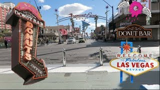 Walking to The Donut Bar from Fremont Street Experience Downtown Las Vegas [upl. by Edmee382]